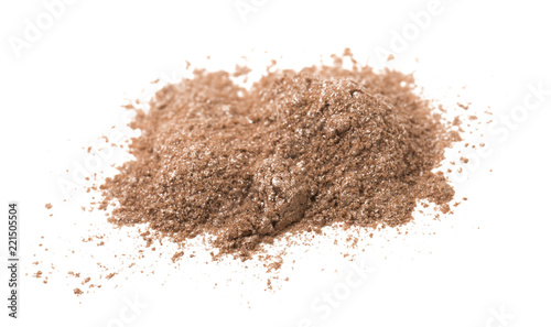 Broken face powder isolated on white background