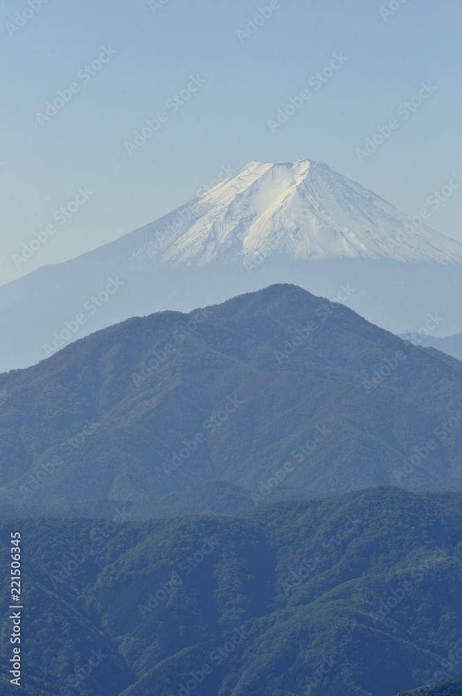 雲取山より富士山遠望
