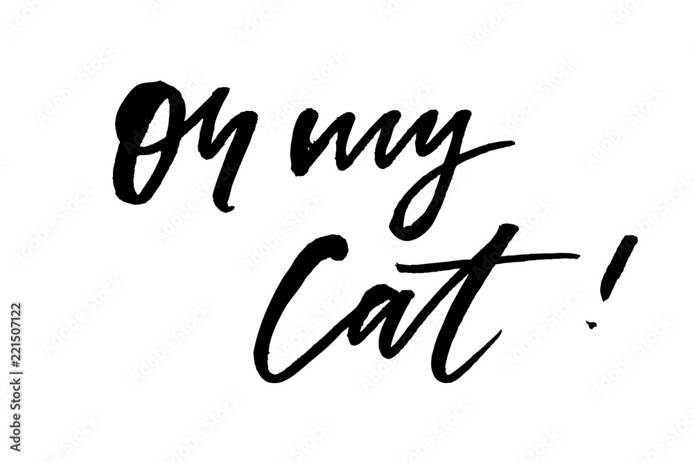 slogan oh my cat phrase graphic vector Print Fashion lettering calligraphy slogan oh my cat phrase graphic vector Print Fashion lettering calligraphy