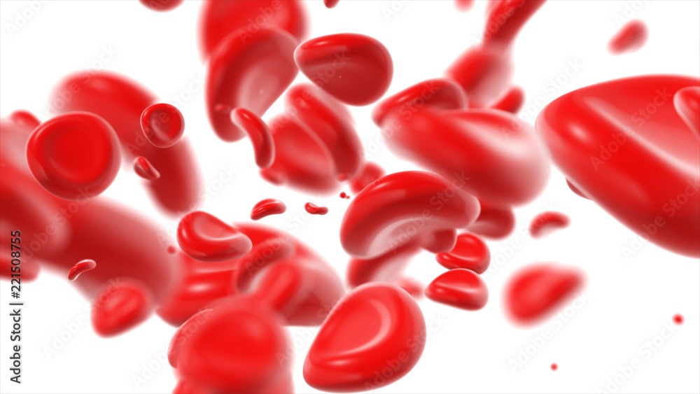 Background red blood cells 3D rendering on white background. Background red blood cells 3D rendering on white background.