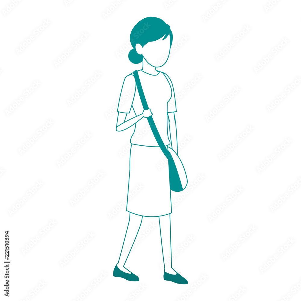 Young man faceless avatar blue lines Young man faceless avatar blue lines
