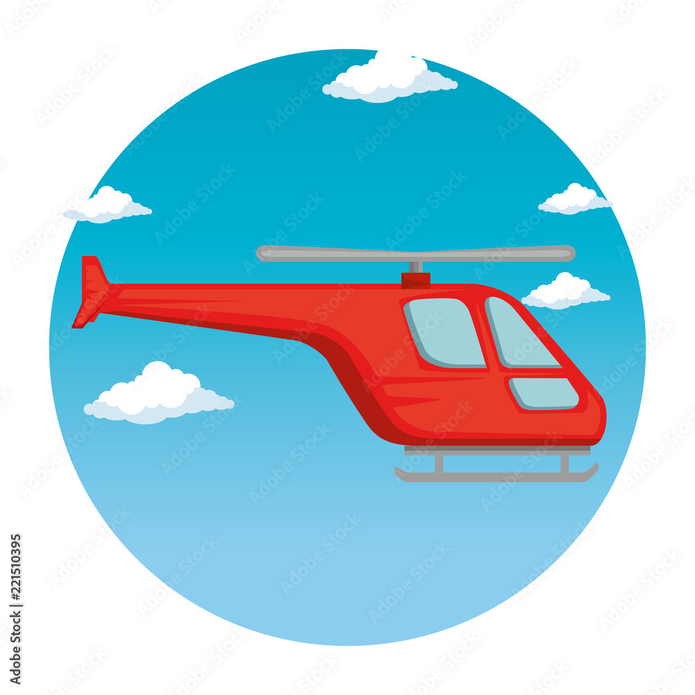 Fototapeta premium helicopter flying transport icon