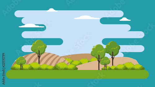 natural landscape scene icon