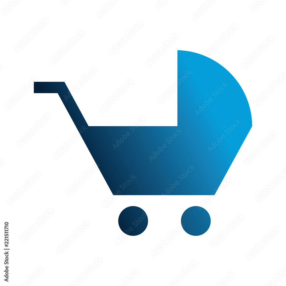 baby cart silhouette isolated icon baby cart silhouette isolated icon