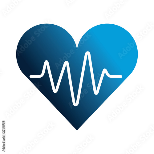 medical heart silhouette isolated icon