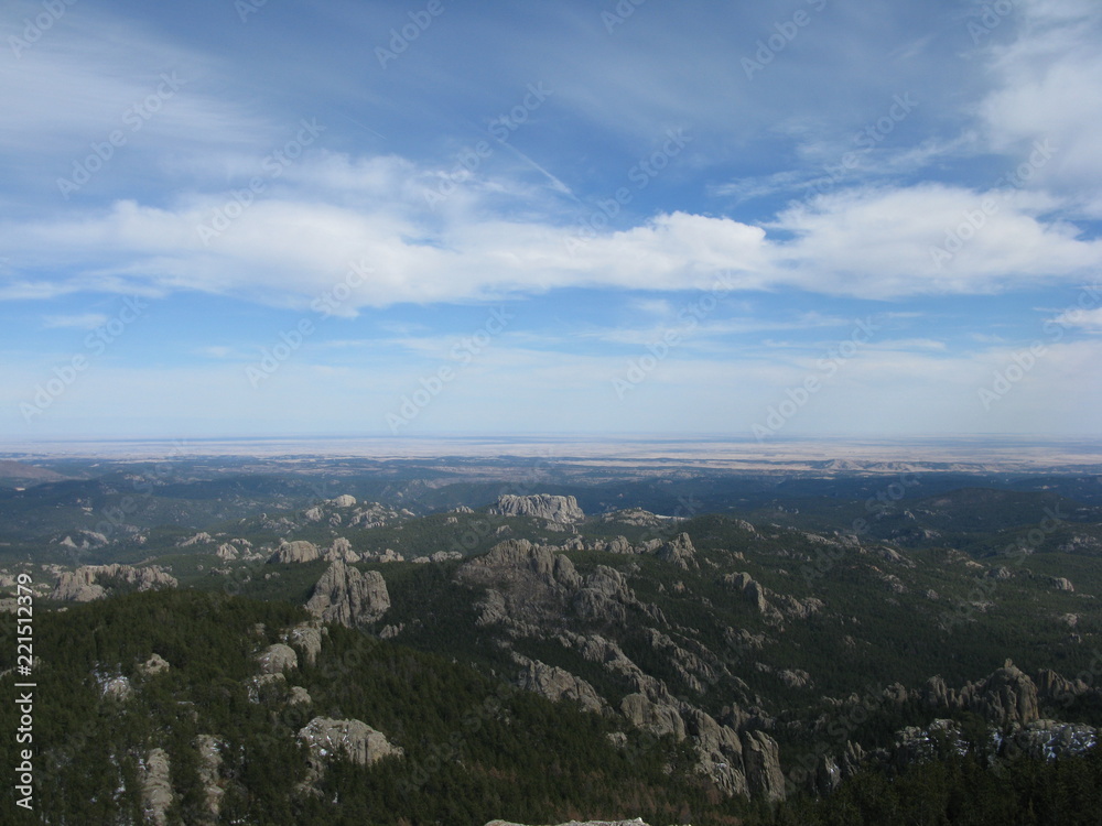 Scene from the Black Hills mountain range in South Dakota