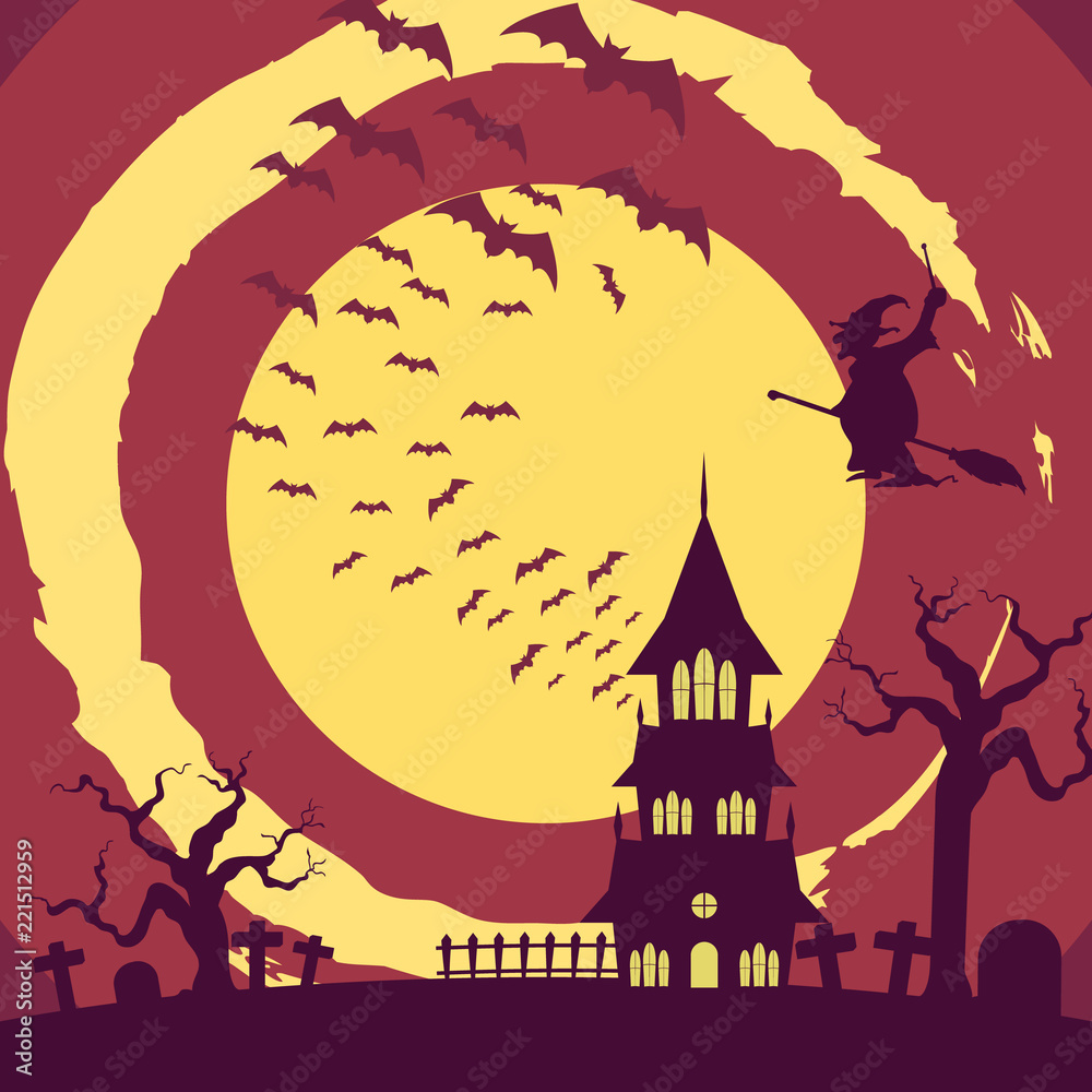 Halloween Design Set Flyer, Background design