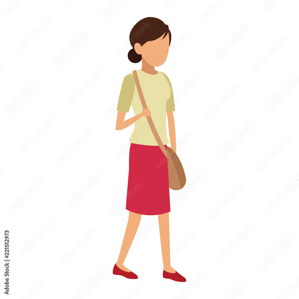 Young woman faceless avatar Young woman faceless avatar