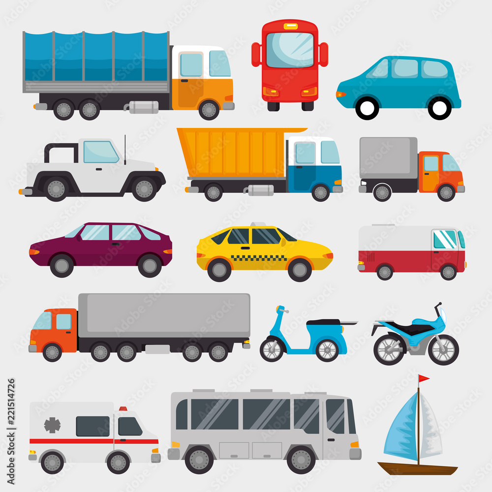 transport logistic set vehicles