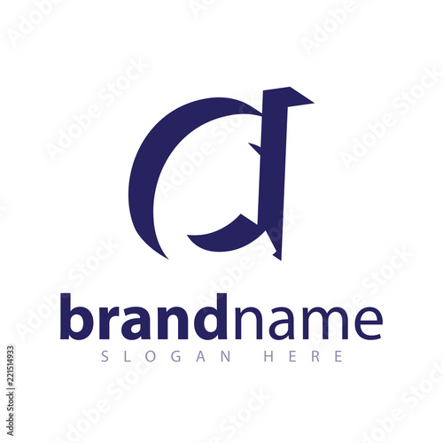 CI initial letter with negative space logo icon vector template