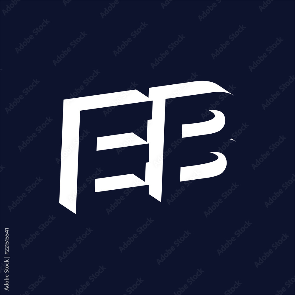 E B initial letter with negative space logo icon vector template E B initial letter with negative space logo icon vector template