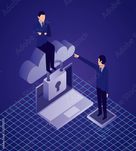 data network businessman concept