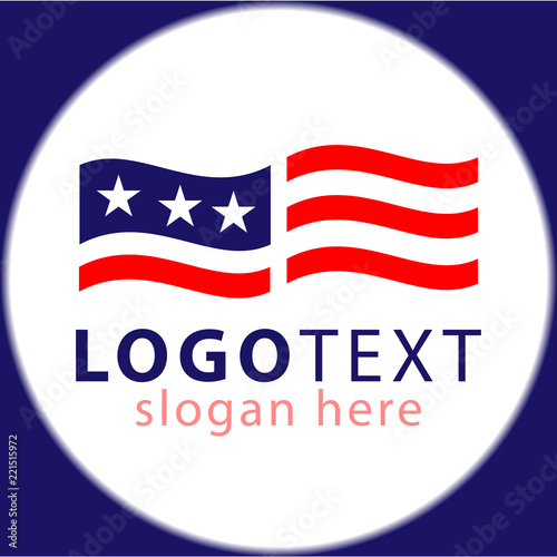 campaign flag logo icon vector template