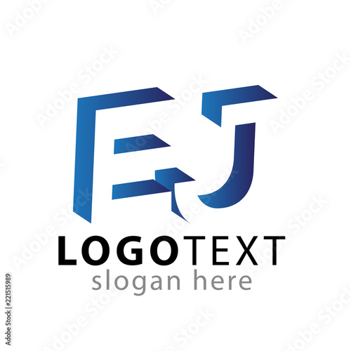 Free Download E J initial letter with negative space logo icon vector template - GFXLoad