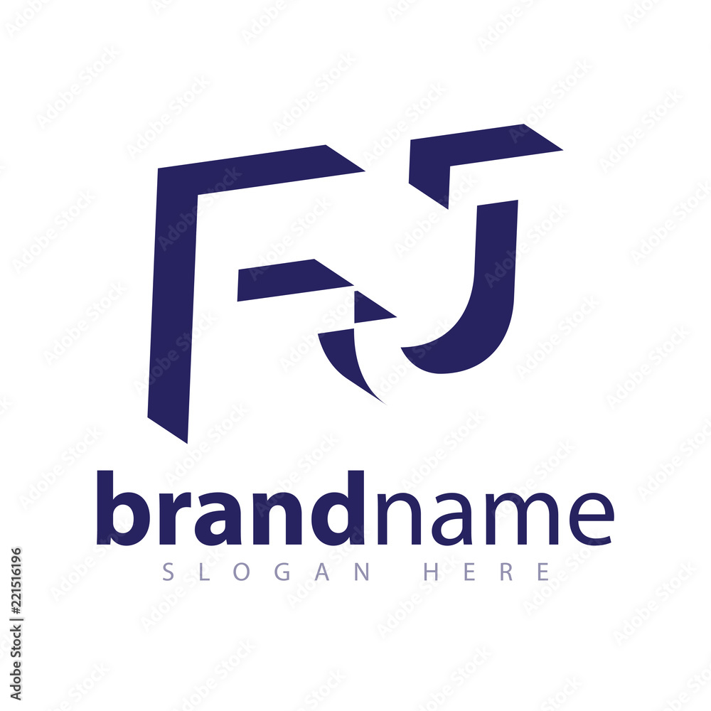 F J initial letter with negative space logo icon vector template F J initial letter with negative space logo icon vector template