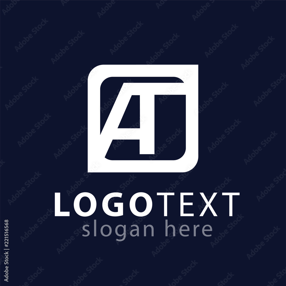 AT initial letter logo icon vector template AT initial letter logo icon vector template