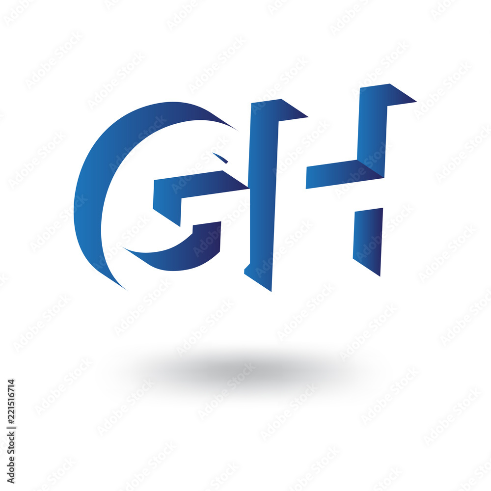 G H initial letter with negative space logo icon vector template G H initial letter with negative space logo icon vector template
