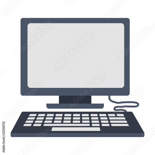 desktop computer isolated icon