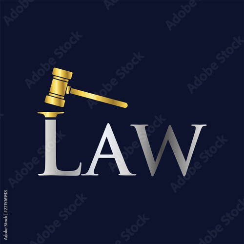 Law and hummer logo icon vector template