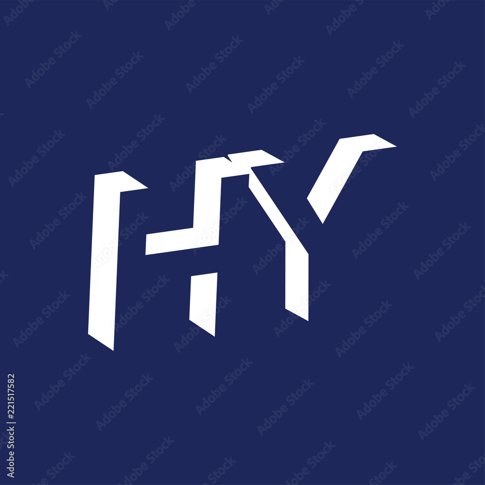 H Y initial letter with negative space logo icon vector template H Y initial letter with negative space logo icon vector template