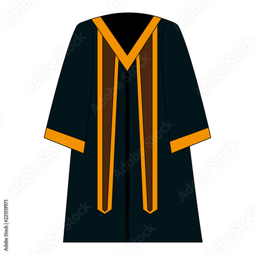graduation toga isolated icon