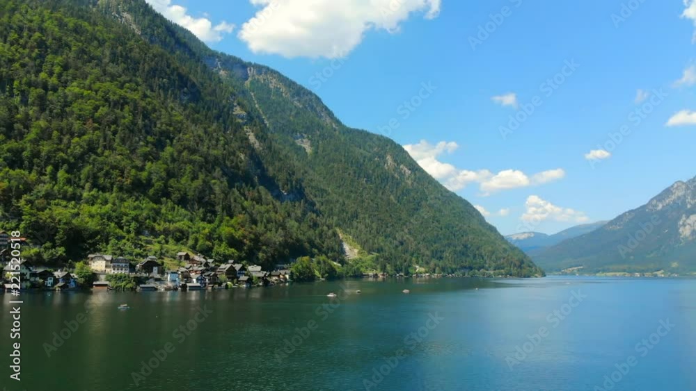 Hallstatt village Austria Aerial 1 Hallstatt village Austria Aerial 1