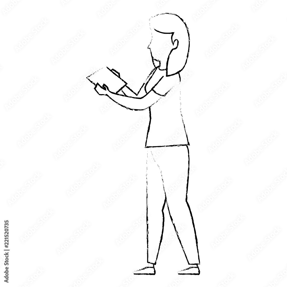 young woman working with documents young woman working with documents