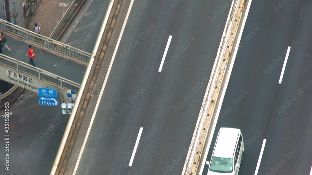 Aerial view of a highway in Shibuya, Tokyo, Japan Aerial view of a highway in Shibuya, Tokyo, Japan