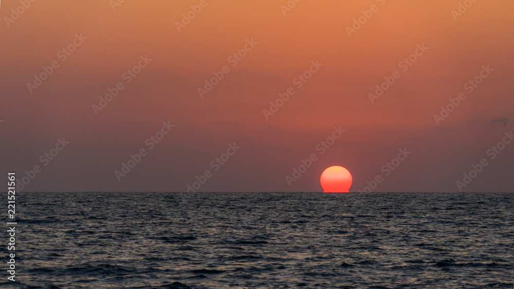 Sunset on the Black Sea in Sochi