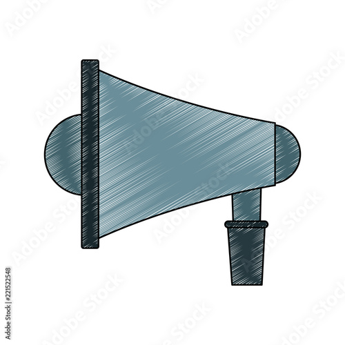 Bullhorn advertising symbol scribble