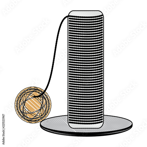 cat scratcher toy icon 