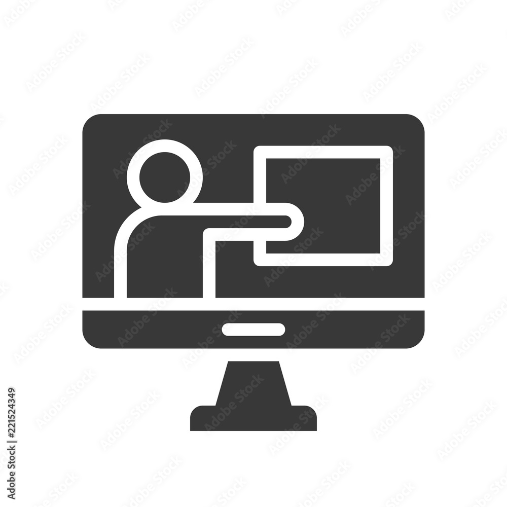 people presentation on computer screen, webinar concept people presentation on computer screen, webinar concept