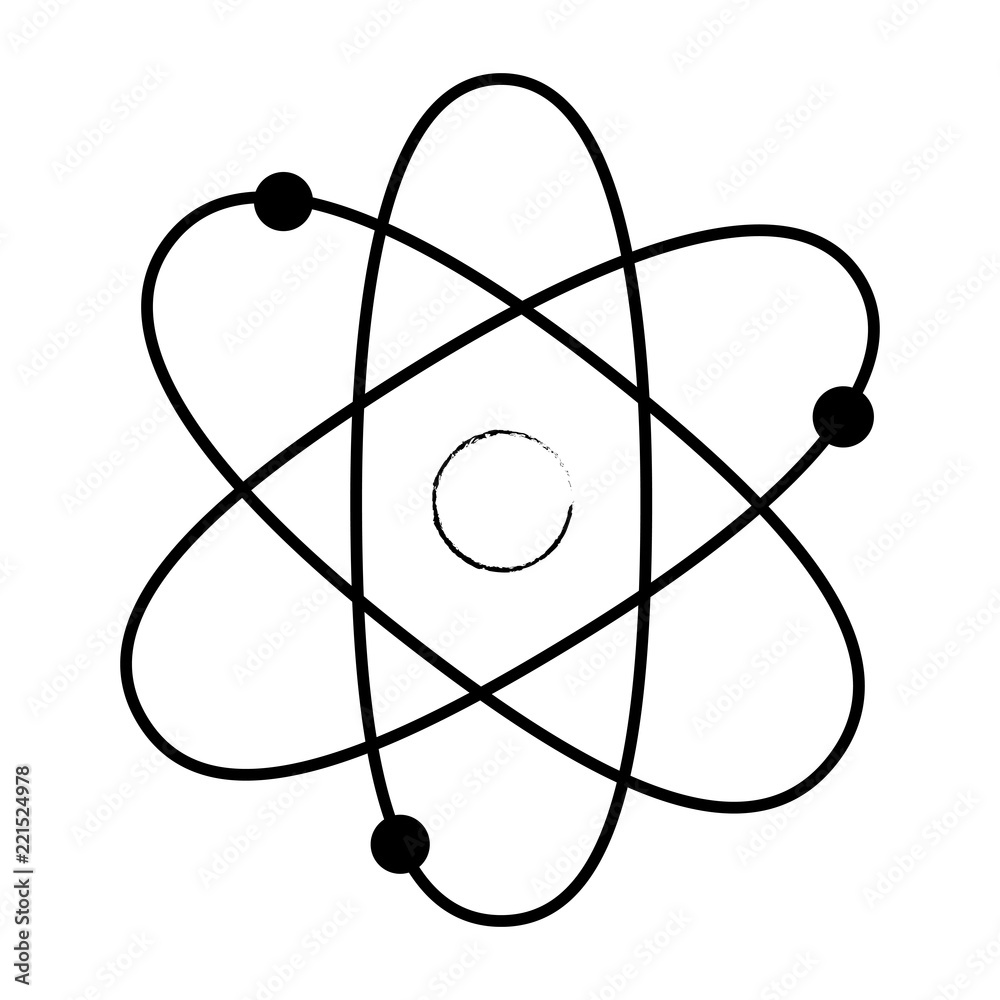 atom molecule isolated icon atom molecule isolated icon
