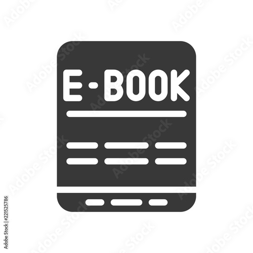 e-book and tablet device icon, e-learning concept