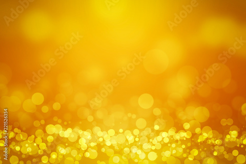Abstract orange bokeh background beautiful bright lights blurred glitter effect. for your design