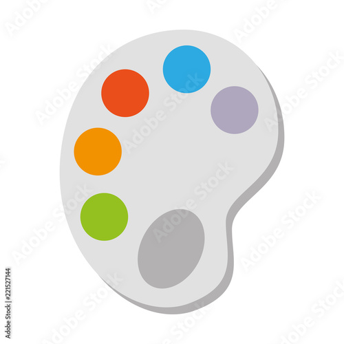 paint pallette isolated icon