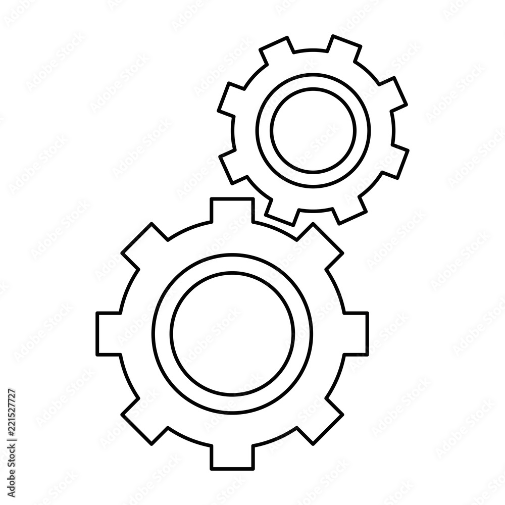 gears machinery isolated icon