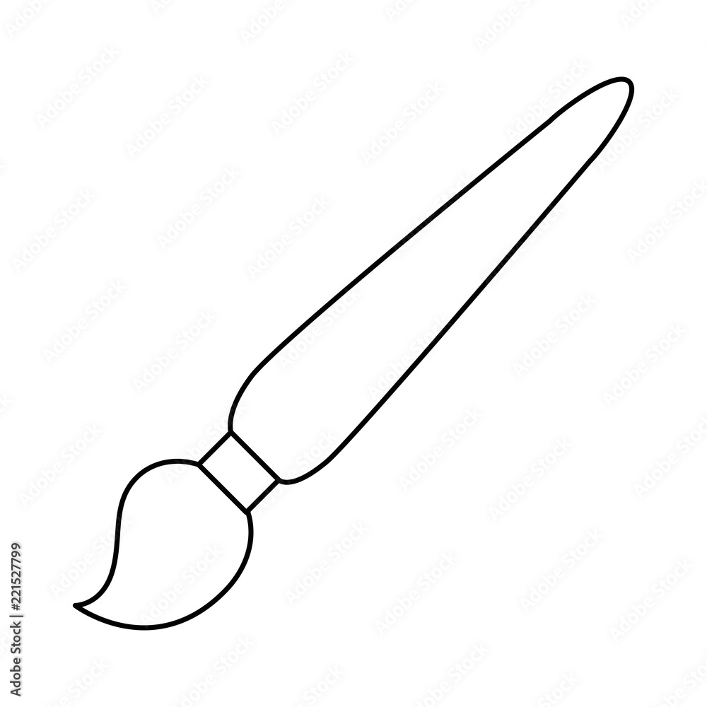 Obraz premium paint brush isolated icon
