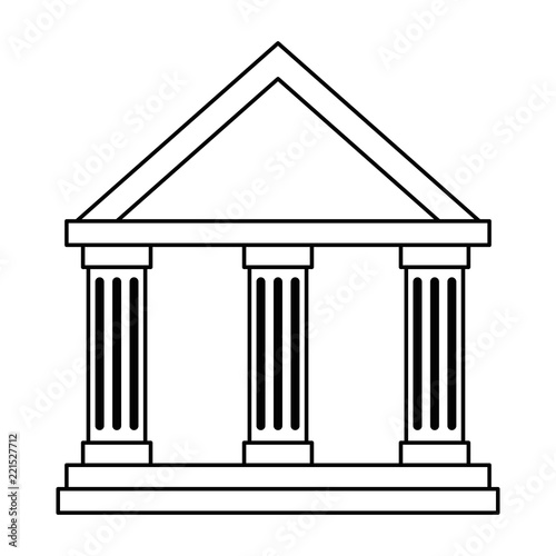bank building isolated icon