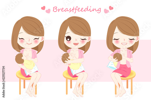 woman with breast feeding