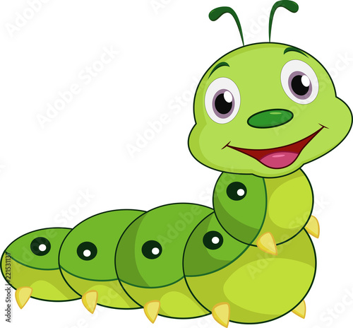 cartoon caterpillar posing