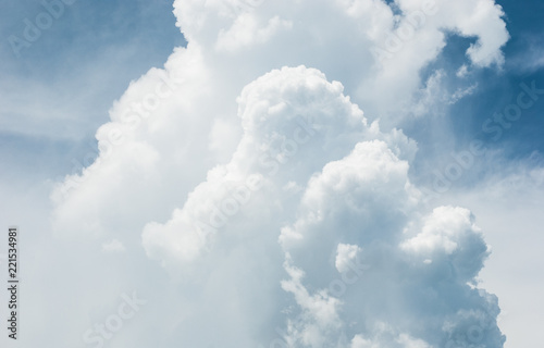 Fluffy big beautiful cloud with bright sky for texture background