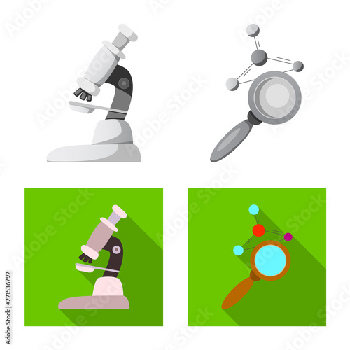 Vector design of genetic and plant symbol. Set of genetic and biotechnology stock symbol for web.