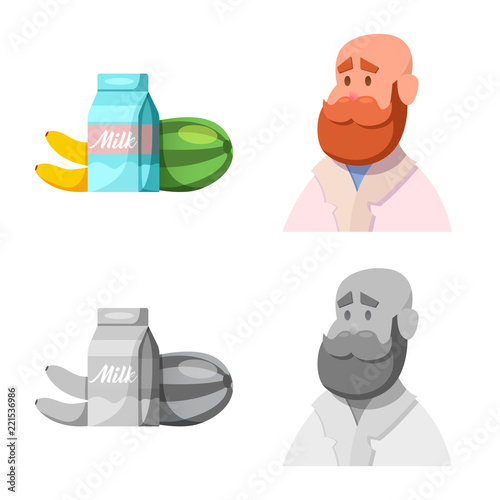 Vector illustration of genetic and plant logo. Set of genetic and biotechnology stock vector illustration.