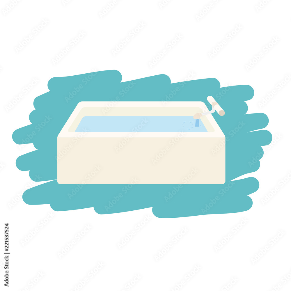 浴槽に水を入れるイラスト Stock Vector Adobe Stock