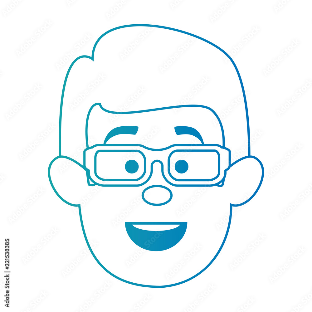 young man head avatar character young man head avatar character