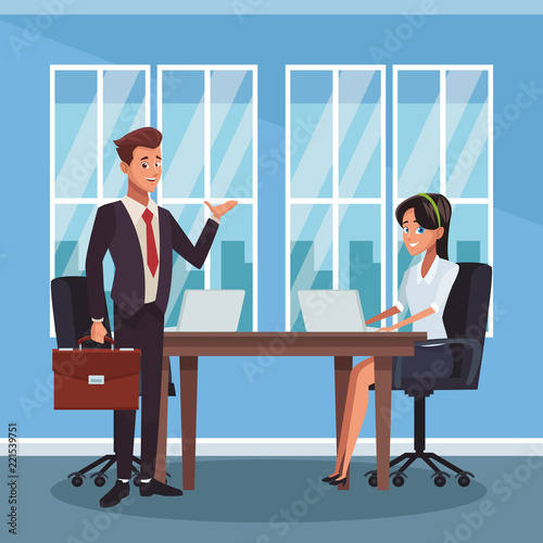 Business coworkers at office