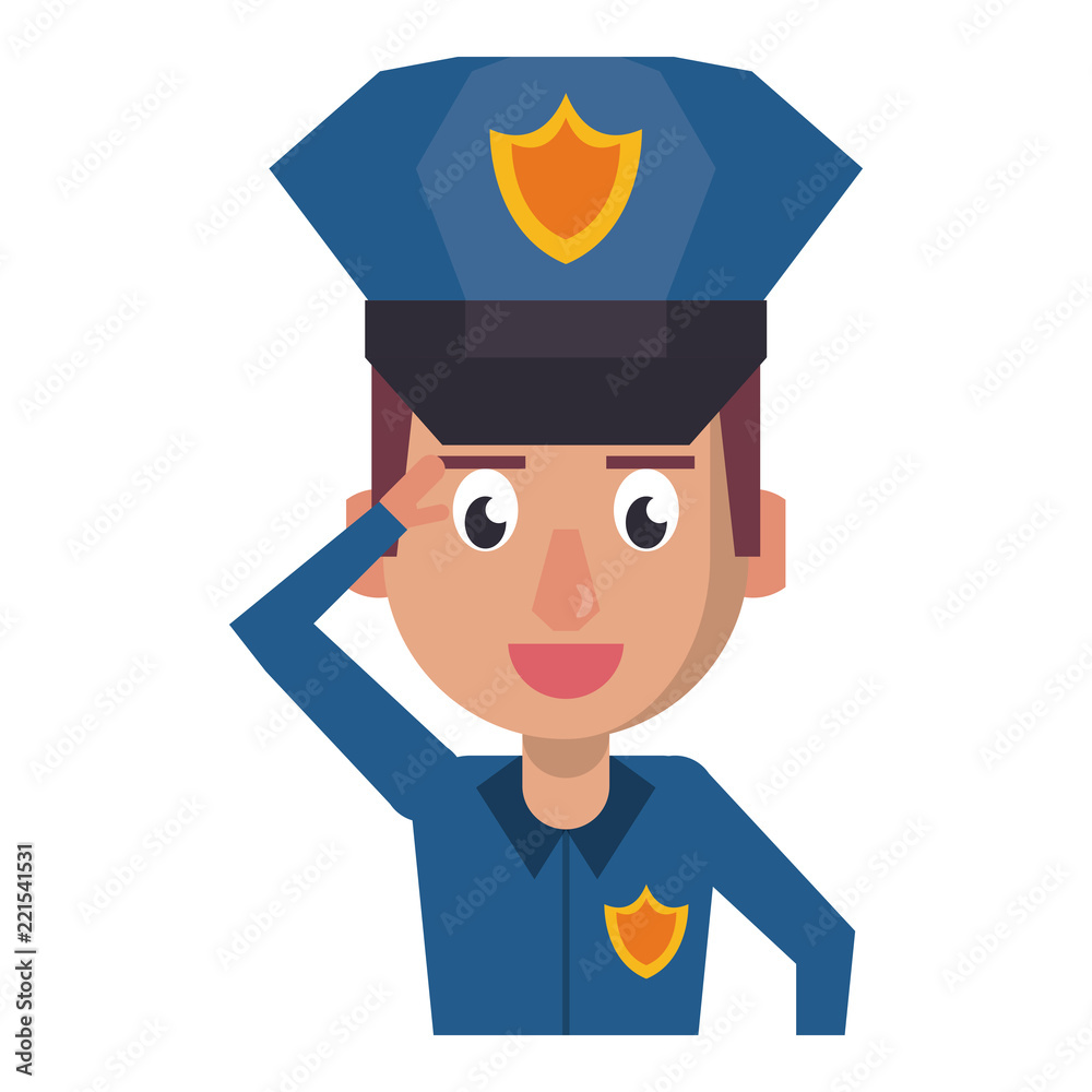 Police profile cartoon