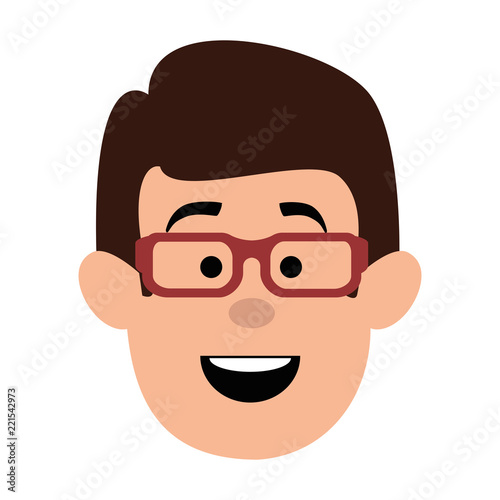 young man head avatar character