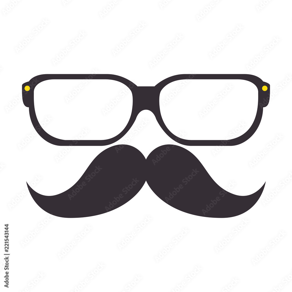 mustache and glasses hipster style mustache and glasses hipster style